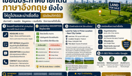 คู่มือการเขียนประกาศขายที่ดิน