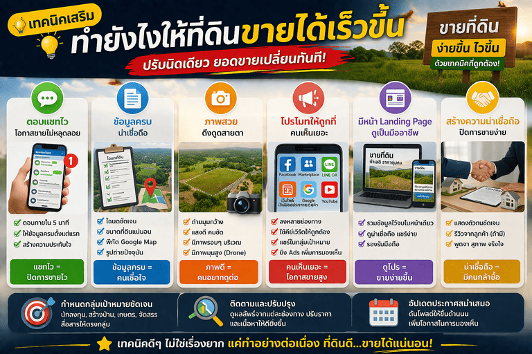 เทคนิคการขายที่ดินเร็วขึ้น