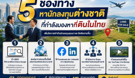 5 ช่องทางหานักลงทุนต่างชาติ ที่กำลังมองหาที่ดินในไทย