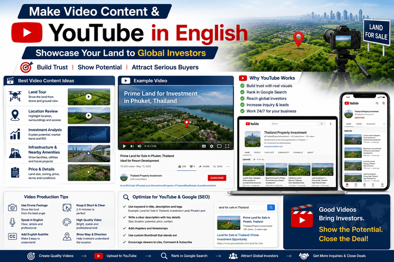 ทำคอนเทนต์วิดีโอและ YouTube ภาษาอังกฤษ
